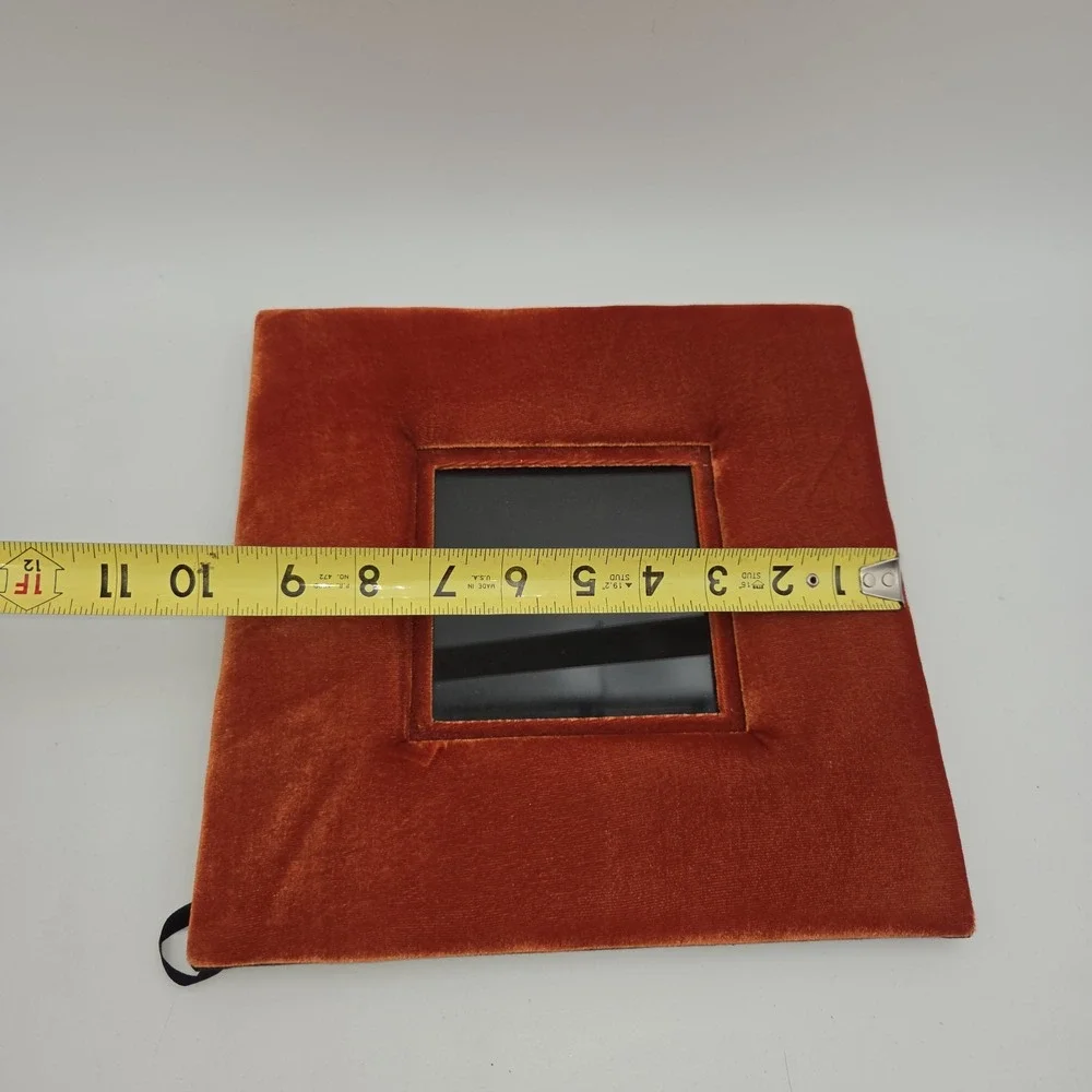 Vintage Orange Velvet Picture Frame 5